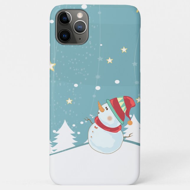 Cute Snowman with Knit Hat and Scarf Case-Mate iPhone Case (Back)