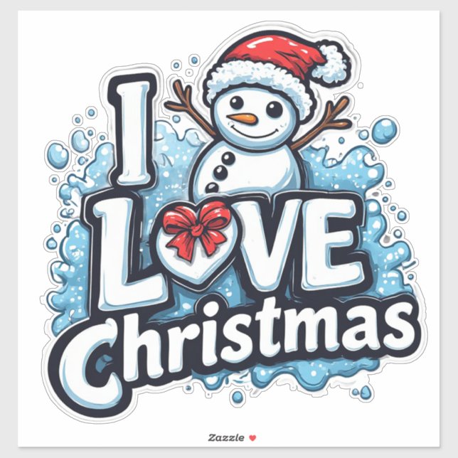 Cute Snowman With Red Hat And Scarf (Sheet)