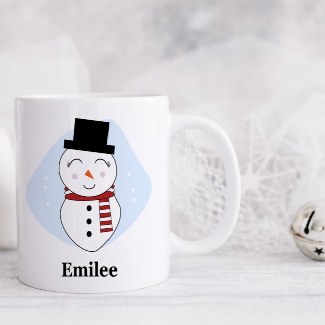 Cute Snowman with Red Scarff Christmas Mug (Creator Uploaded)