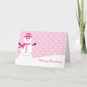Cute Snowman (woman) Christmas Card