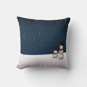 Cute Snowmen Constellation Cushion