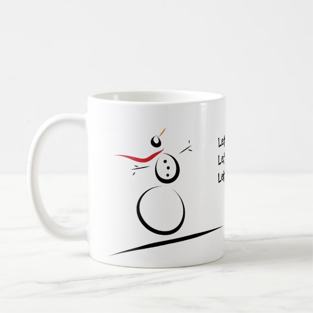 CUTE SNOWMEN 'Let it Snow' Coffee Mug (Left)