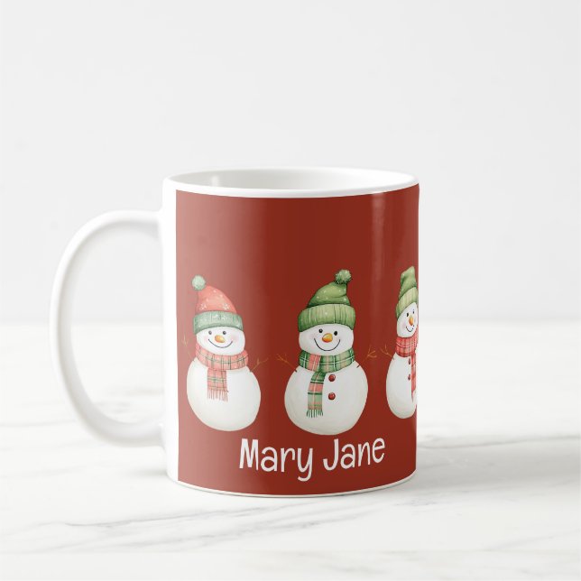 Cute Snowmen Mug (Left)