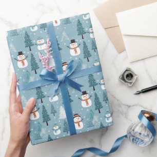 Cute Snowmen Winter Wrapping Paper