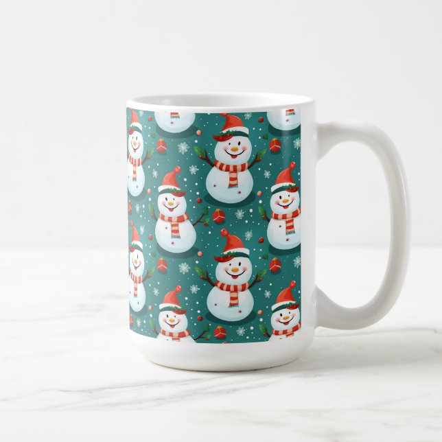 Cute Snowmen with Christmas tree  Coffee Mug (Right)