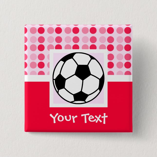 Cute Soccer Ball 15 Cm Square Badge (Front)