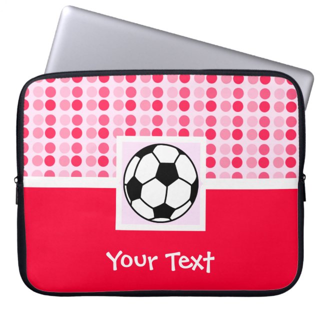 Cute Soccer Ball Laptop Sleeve (Front)