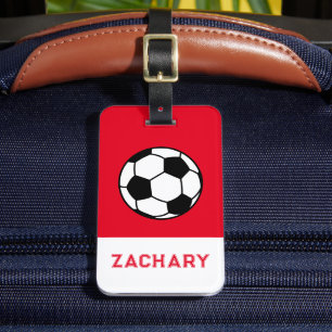 Cute Soccer Ball Luggage Tag