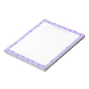 Cute Soccer Ball Pattern in Purple Personalised Notepad