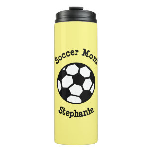 Cute Soccer Ball Text Soccer Mum Personalised Thermal Tumbler