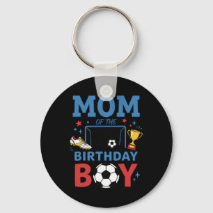 Cute Soccer Birthday Boy Party Soccer Mum Key Ring