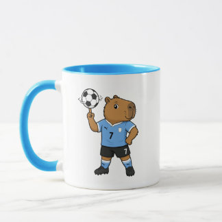 Cute Soccer Capybara Mug