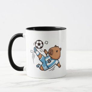 Cute Soccer Capybara Mug