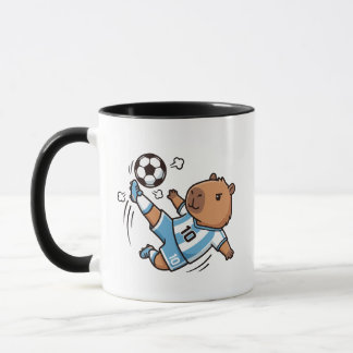 Cute Soccer Capybara Mug