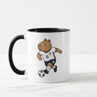 Cute Soccer Capybara Mug