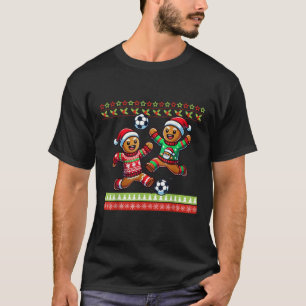 Cute Soccer Christmas Gingerbread men Ugly Sweater