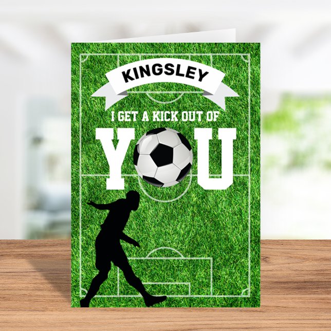 Cute Soccer Football Valentines Day Card (Creator Uploaded)