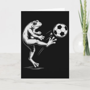 Cute Soccer Frog Play Game Goal Kids Mum  Card