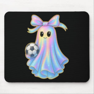 Cute Soccer Ghost Lover Pastel Halloween Coquette Mouse Mat
