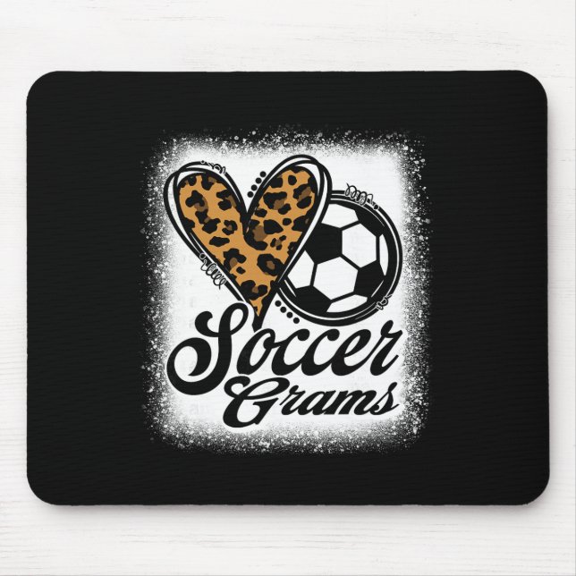 Cute Soccer Grams Leopard Heart  Mouse Mat (Front)
