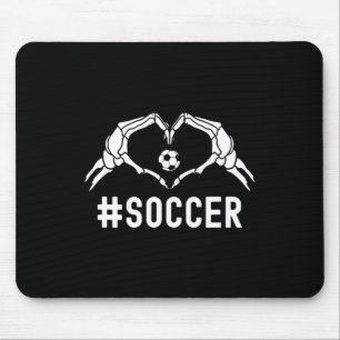 Cute Soccer Halloween Skeleton Heart Sports Pride  Mouse Mat