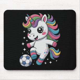 Cute Soccer Just Girl Who Loves Unicorn Score Club Mouse Mat