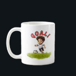 Cute Soccer Kid Cartoon Sports Design Coffee Mug<br><div class="desc">Celebrate the joy of scoring with this adorable “GOAL!” soccer design featuring a happy cartoon kid kicking a football on bright green grass. Fun, energetic, and playful, this artwork is perfect for young soccer fans, kids’ sports lovers, soccer parents, and coaches. Ideal for gifts, team spirit items, and everyday use...</div>