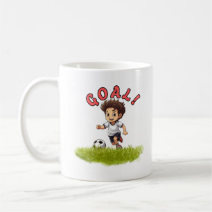 Cute Soccer Kid Cartoon Sports Design Coffee Mug