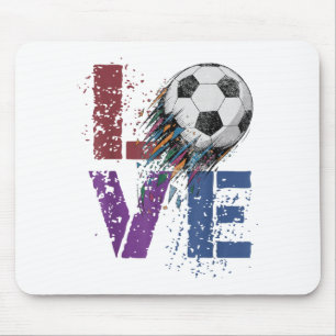 Cute Soccer Love Valentine Game Day Mama Goal Kids Mouse Mat