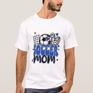 Cute Soccer Mom Leopard Funny Soccer Mama Mom Moth T-Shirt