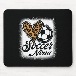Cute Soccer Nona Leopard Heart Mouse Mat