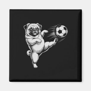 Cute Soccer Pug Dad Dog Ll Play Club Goals Kids Magnet