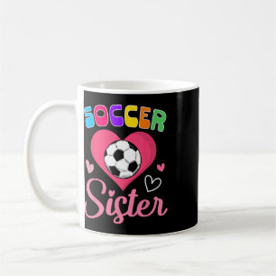 Cute Soccer Sister Heart Coffee Mug