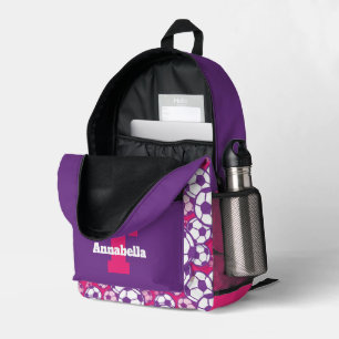 Cute Soccer sports add monogram  Printed Backpack