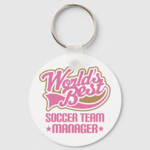 Cute Soccer Team Manager Gift Key Ring