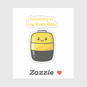 Cute Social Battery "Socialising on Low Power Mode