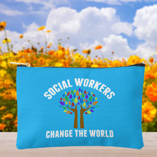 Cute Social Work Inspirational Quote Accessory Pouch