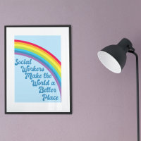 Cute Social Work Inspirational Quote Rainbow