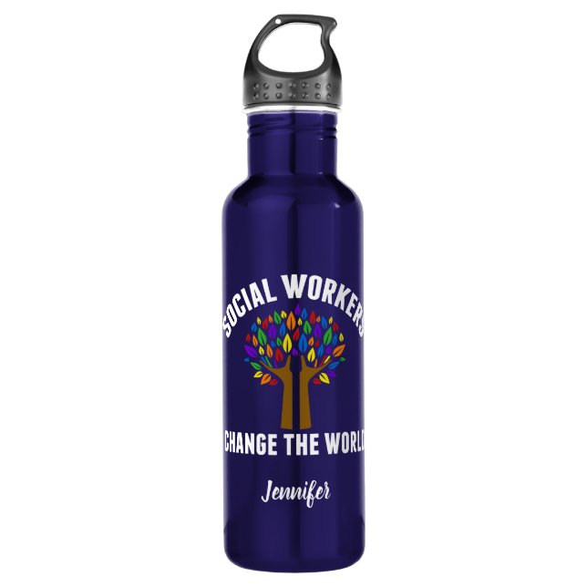 Cute Social Work Quote 710 Ml Water Bottle (Front)