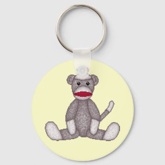 Cute Sock Monkey Key Chain