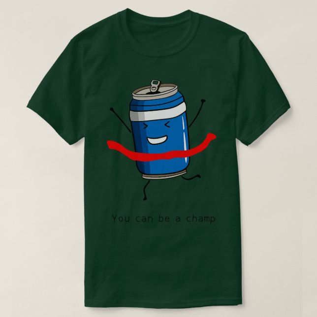 Cute Soda Can Champion  T-Shirt (Design Front)