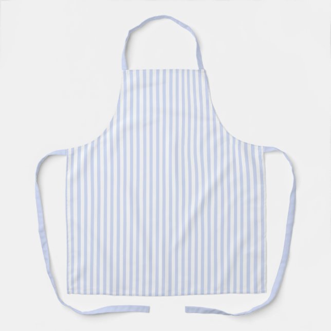 Cute Soft Blue and White Striped  Apron (Front)
