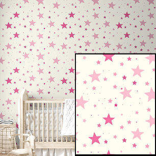 Cute Soft Light & Dark Pink Stars  Wallpaper