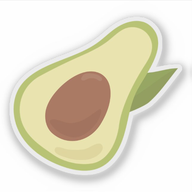 Cute Soft Pastel Green Minimalist Avocado Pattern (Front)