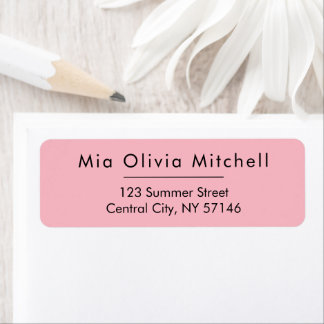 Cute Soft Pink Minimal Address Labels