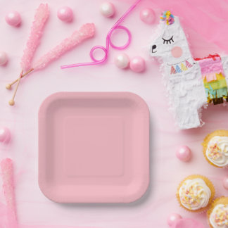 Cute Soft Pink Paper Plates