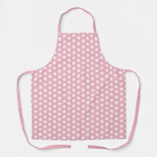 Cute Soft Pink & White Stars Apron