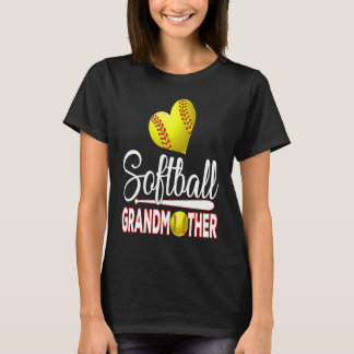 Cute Softball Grandmother Baseball  Women Mother's T-Shirt