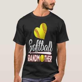 Cute Softball Grandmother Baseball  Women Mother's T-Shirt