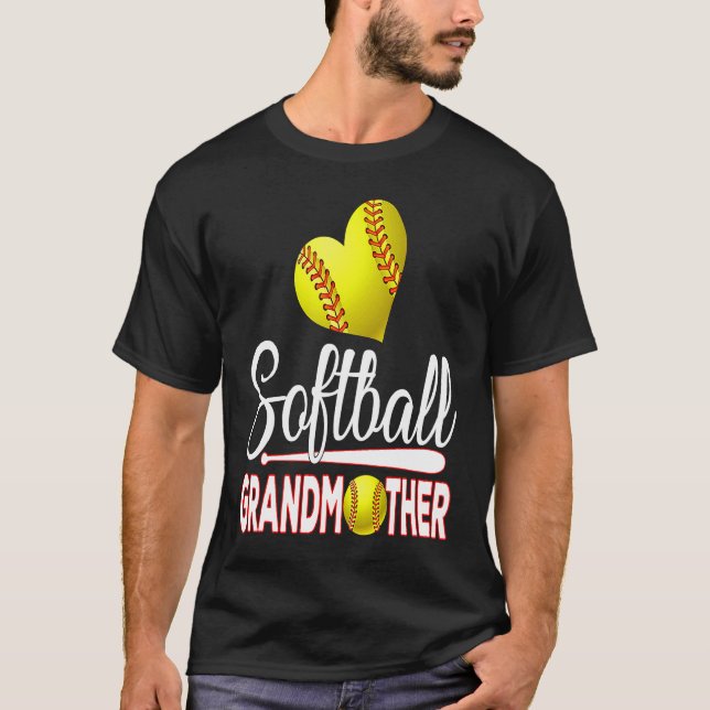 Cute Softball Grandmother Baseball  Women Mother's T-Shirt (Front)